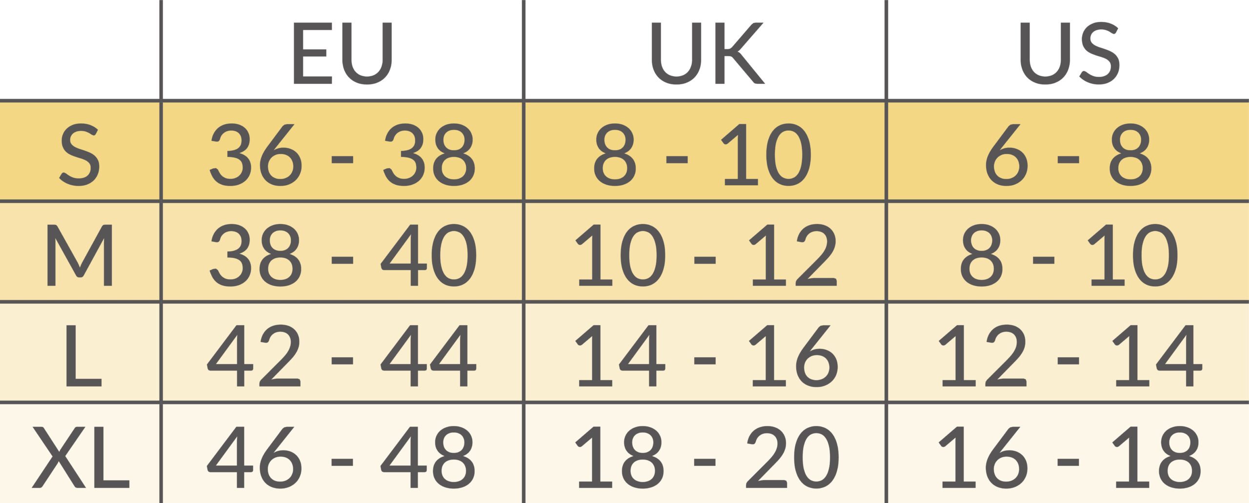 405 Seamless-Maternity Support Panty Beige size chart