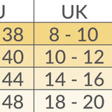 405 Seamless-Maternity Support Panty Beige size chart