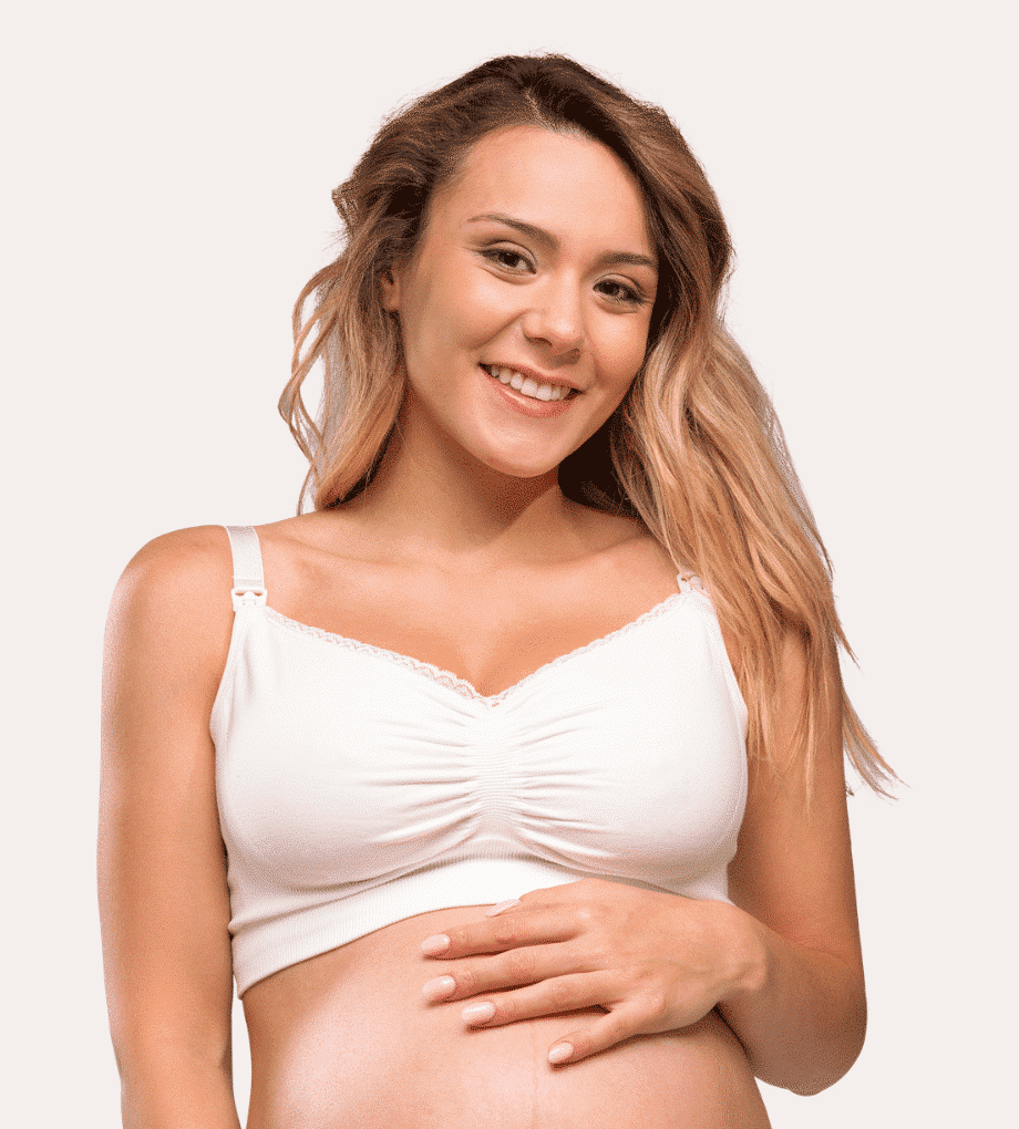 Organic Maternity & Nursing Bra - White